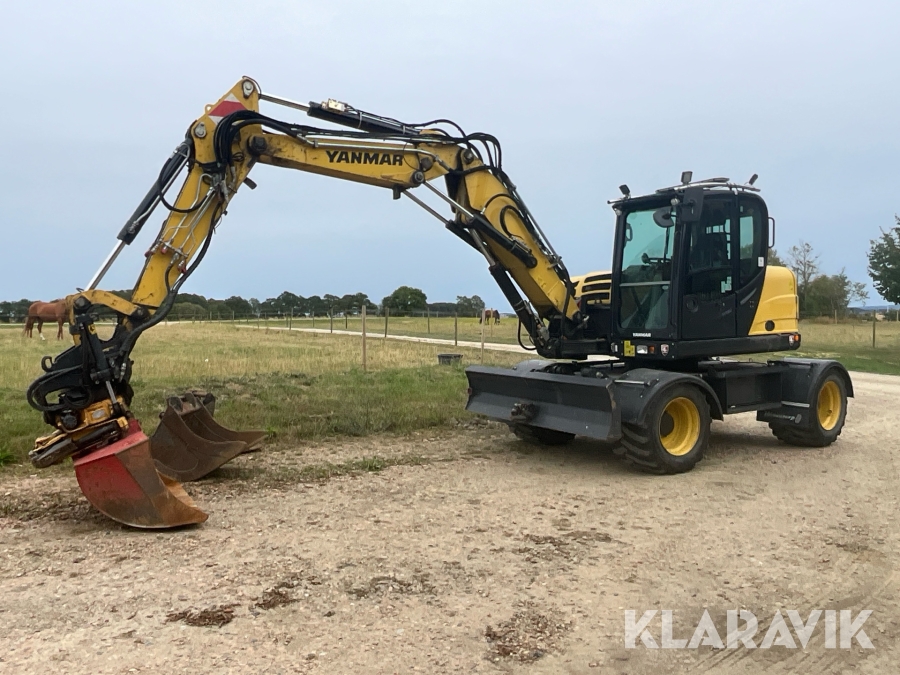Grävmaskin Yanmar B110W med tiltrotator och 3 skopor