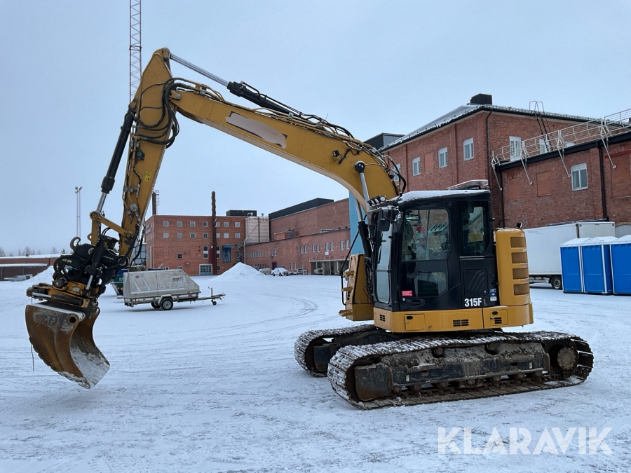 Grävmaskin CAT 315F L med tiltrotator och två skopor