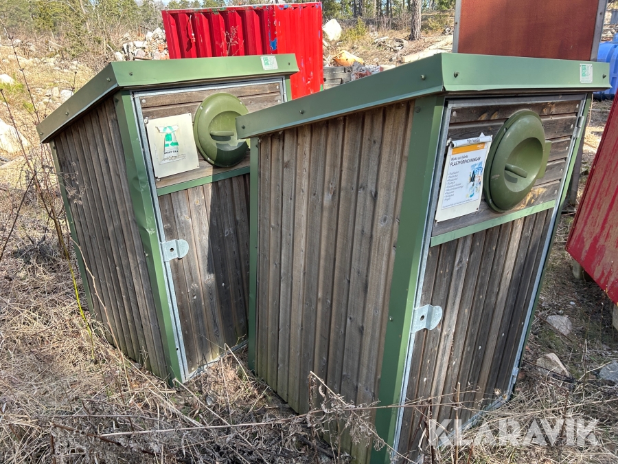 2 st Avfallshus / Miljöhus San Sac