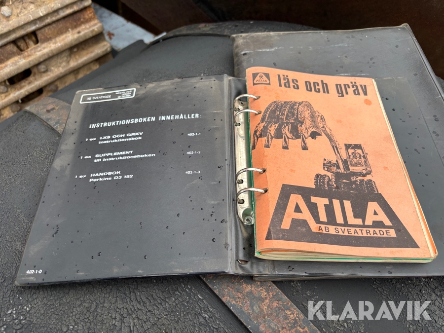 Bandgrävare Atila 1202 med 3 st skopor och trailer