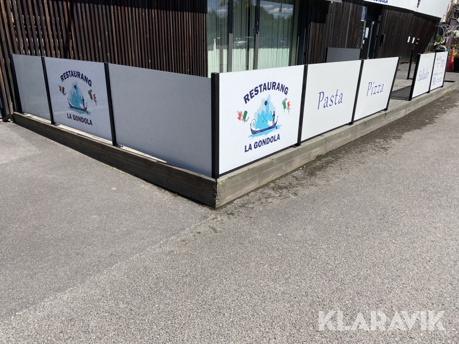 Staket för uteservering