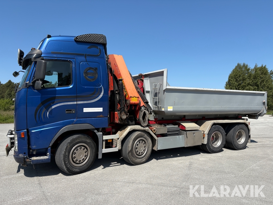Kranväxlare Volvo FH12 8x4 med flak