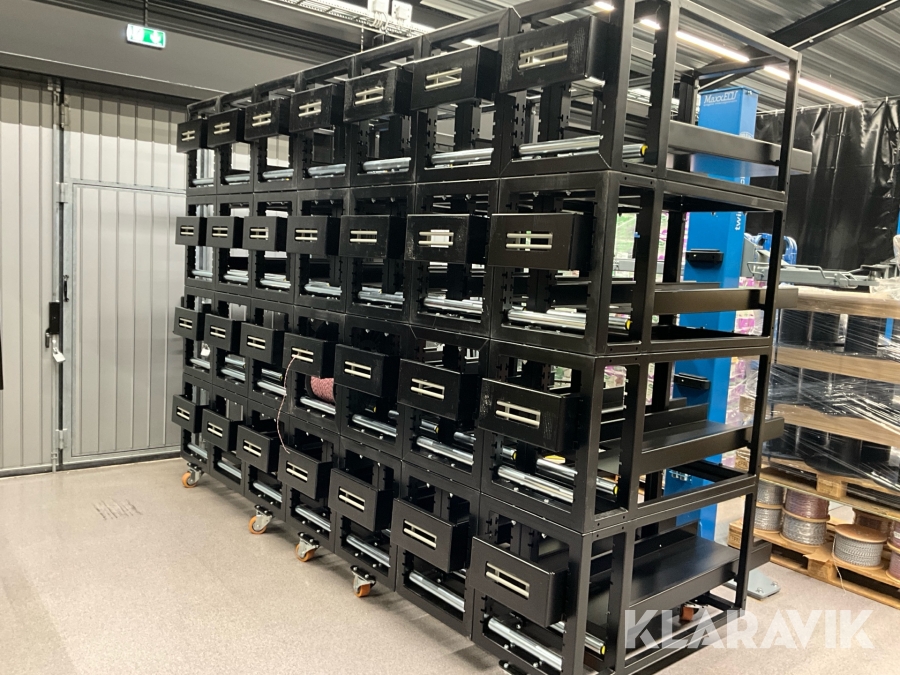 Kabelställ specialbyggt med demonterbara moduler för avrullning av kabel