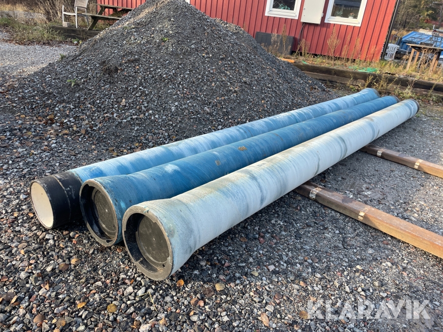 Vattenledningsrör i stål 3 st