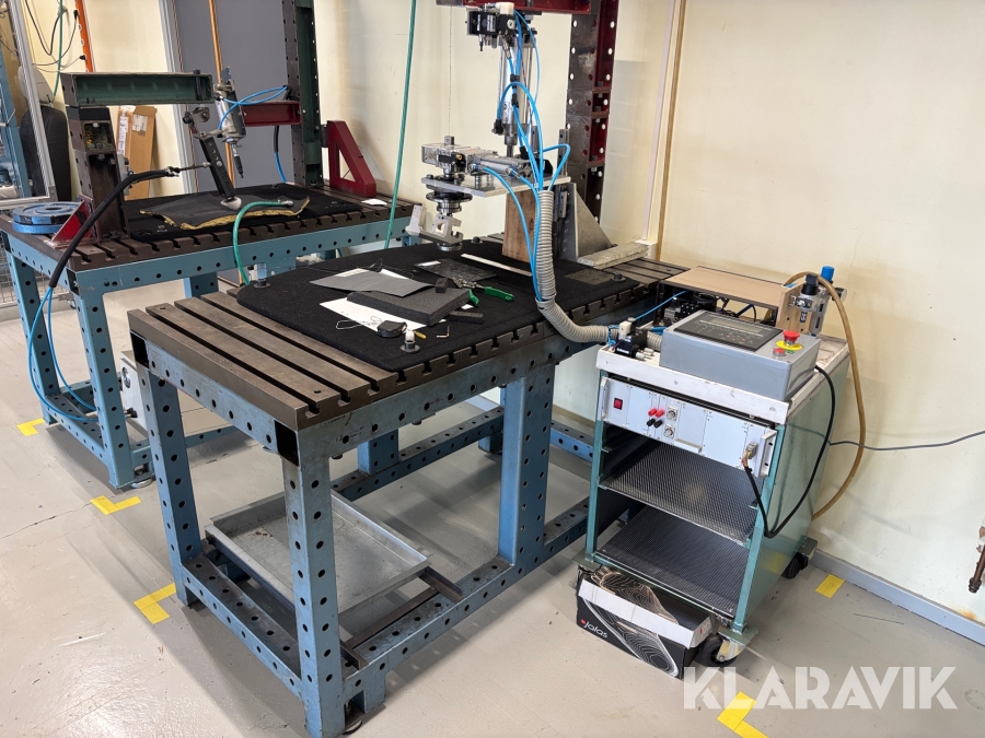 Testrigg på Svetsbord med styrskåp