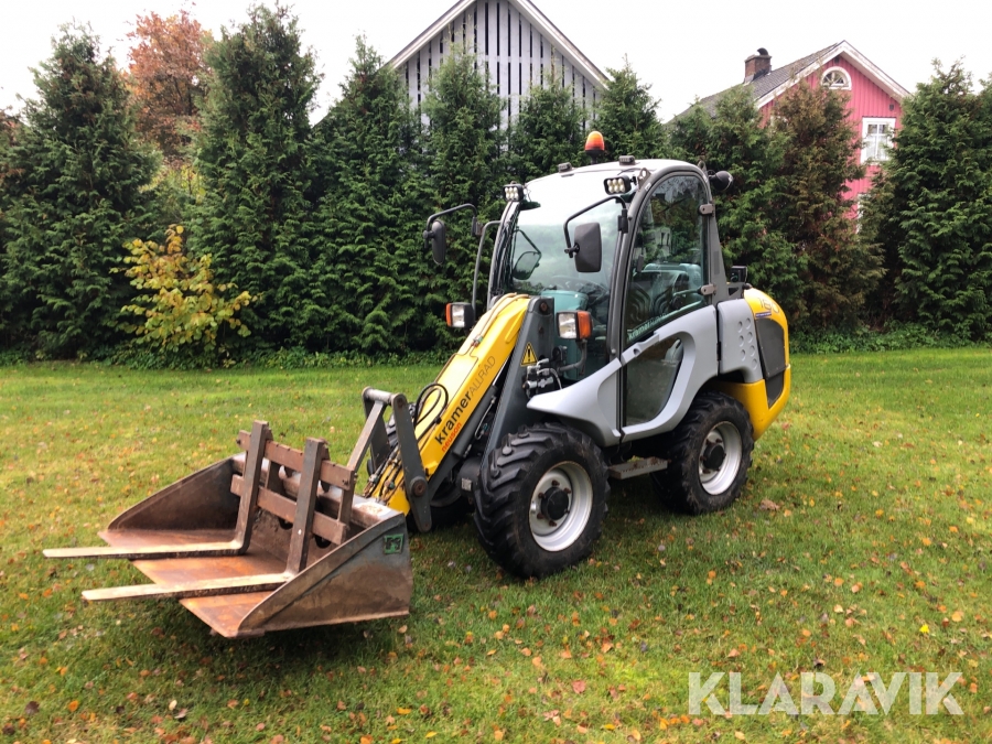 Kompaktlastare Kramer Allrad 180 med skopa och gafflar