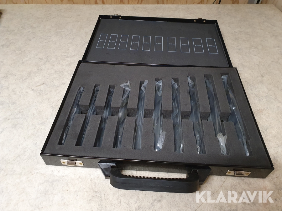 Borrsats med grova borr