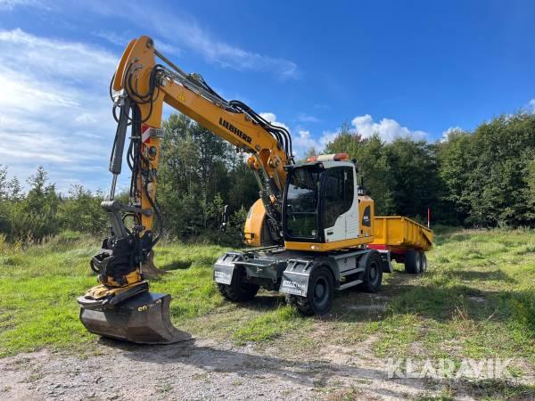 Grävmaskin Liebherr A 914 Compact med dumpervagn