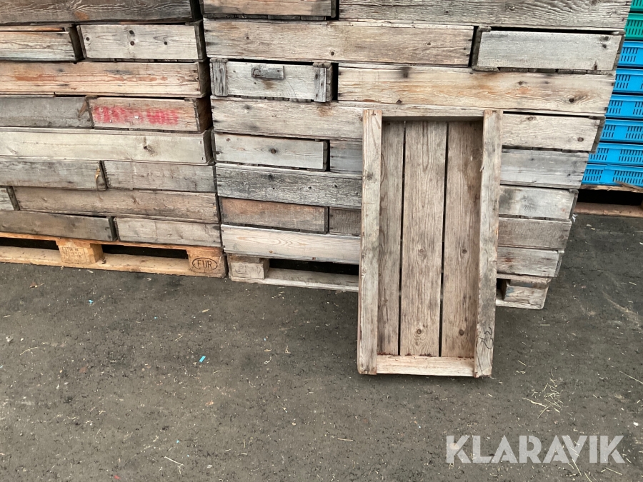 Trä lådor, emballage bärlådor