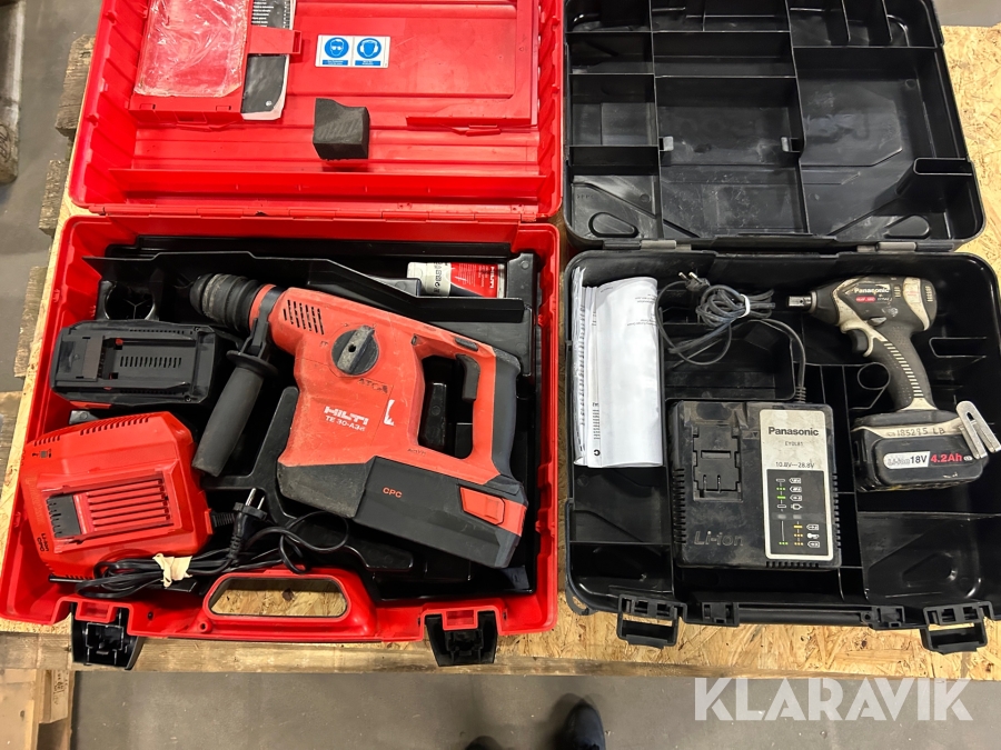 Kombihammare 1 st, Mutterdragare 1 st Hilti / Panasonic TE 30A36 / 	EY 75A2LS2