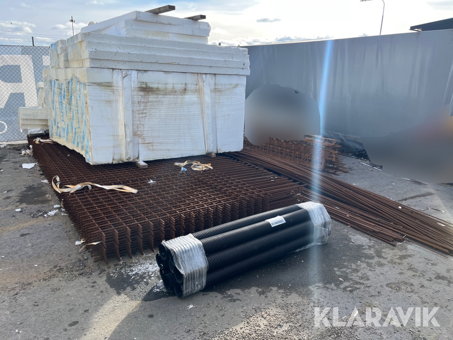 Armeringsmattor, järn och isolering