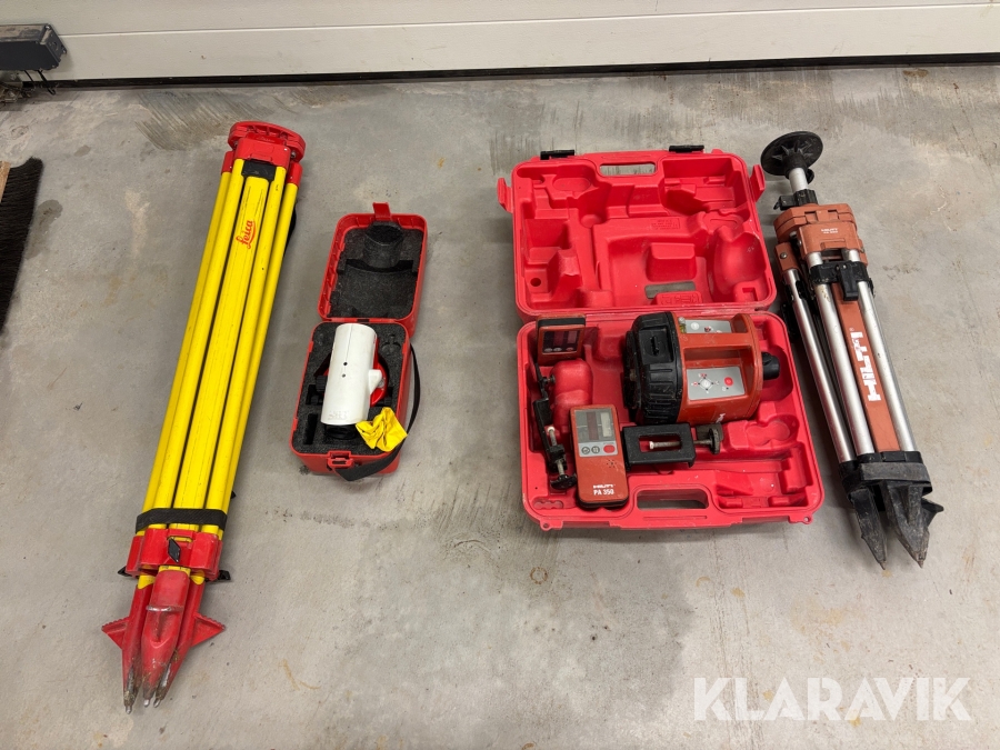 Rotationslaser och avvägningsinstrument Hilti/Leica PR 16/PA 350 / NA724