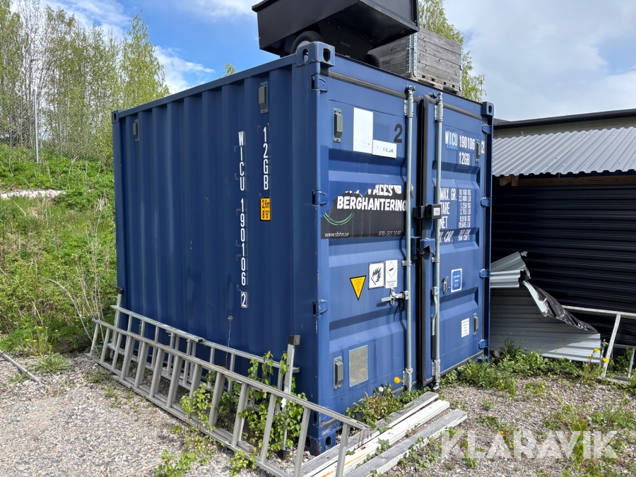 Oljecontainer/ miljöcontainer 10fot med dubbelgolv & brandsläckare