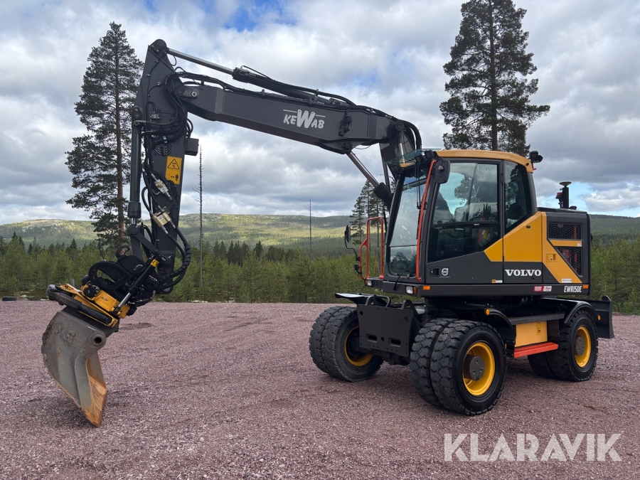 Hjulgrävare Volvo EWR150E med Leica grävsystem