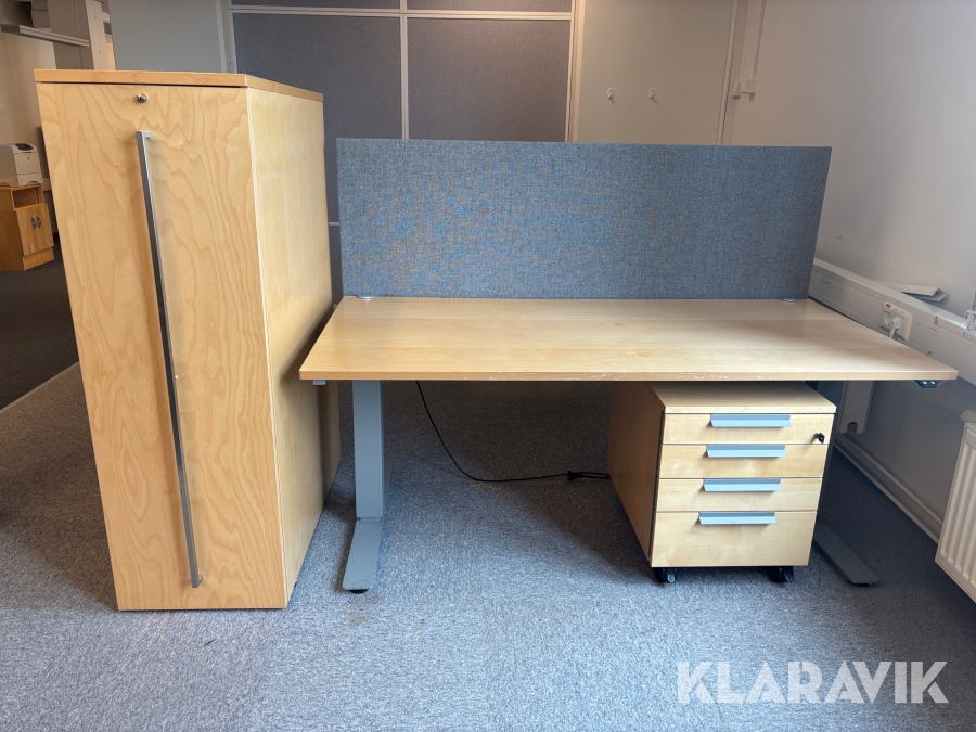Kontorsdel med towerskåp Martela och hurts 3st