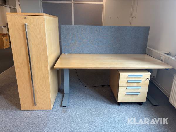 Kontorsdel med towerskåp Martela och hurts 3st
