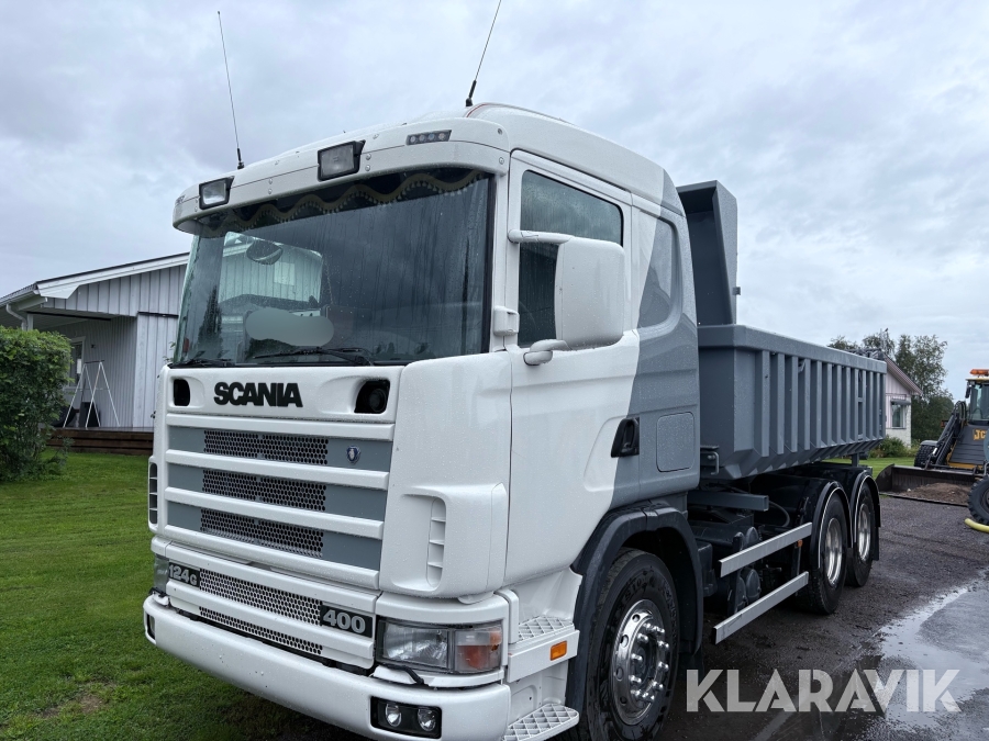 Flakbil med Laxålås Scania 400