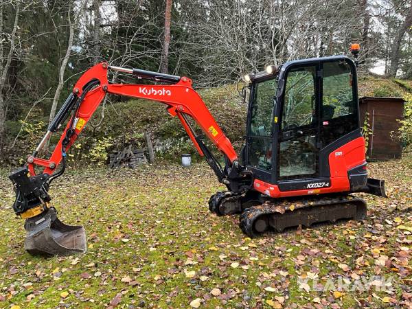 Grävmaskin Kubota KX027-4 med tiltrotator och redskap