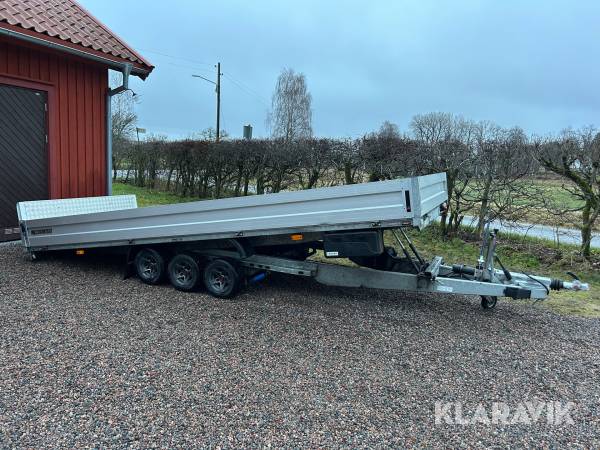 Bilsläp / maskintrailer Westbay Adam 15 B3 med tipp & vinsch