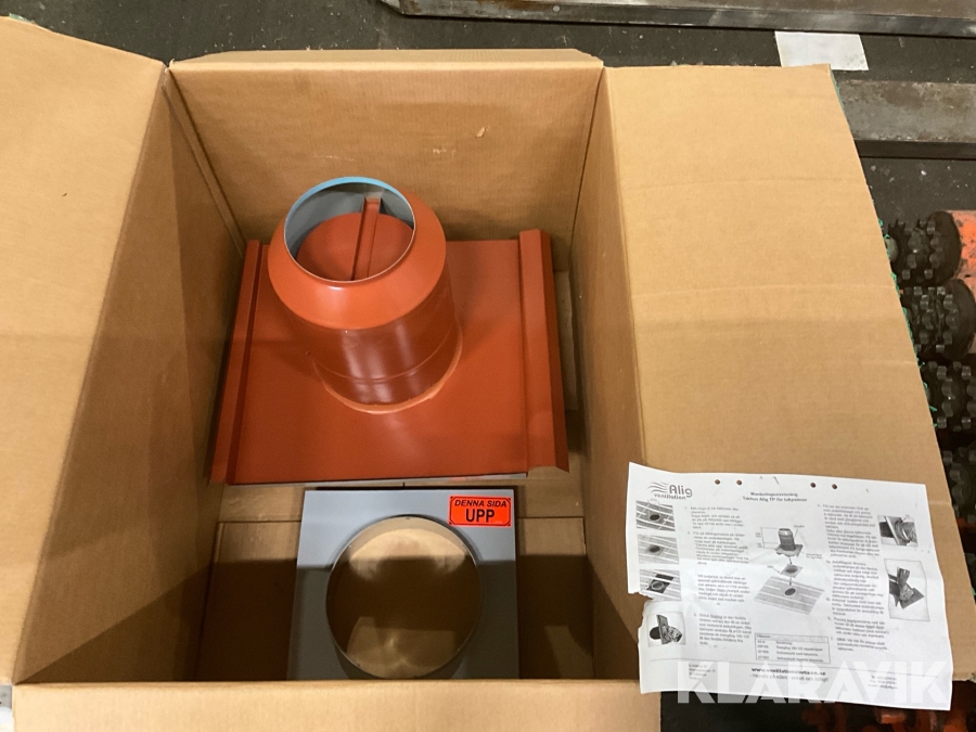 Takhuvar till betongpannor Alig Ventilation röd, 2 st