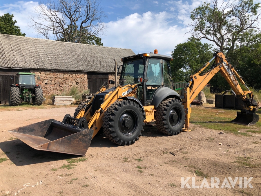 Traktorgrävare Case 695 Super R med 2st skopor 