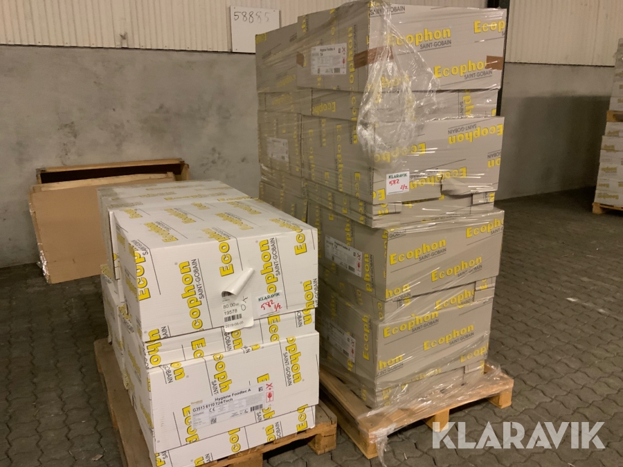 Ecophone Saint gobain Hygiene foodtec A T24/tech, 600x600 mm , ca 240 stycken white 500