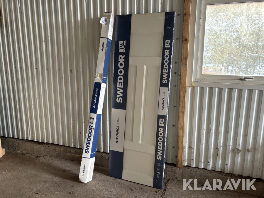 Innerdörr Swedoor Grafit 04N + karm 8x21