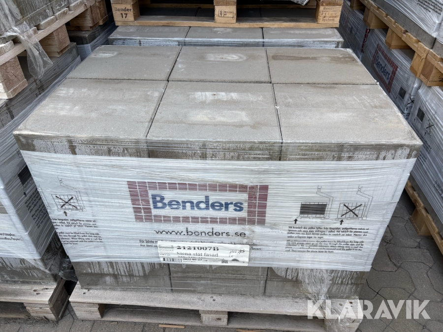 Marksten Benders Siena slät fasad grå 15st pallar