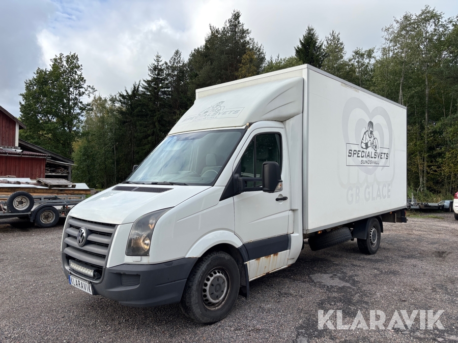 Lätt lastbil Volkswagen Crafter med bakgavel