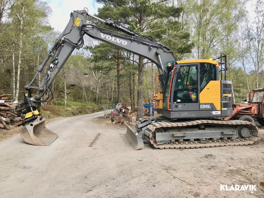 Bandgrävare Volvo ECR145EL med utrustning