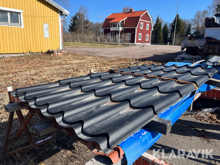 Plåttak Svart sekunda 12st