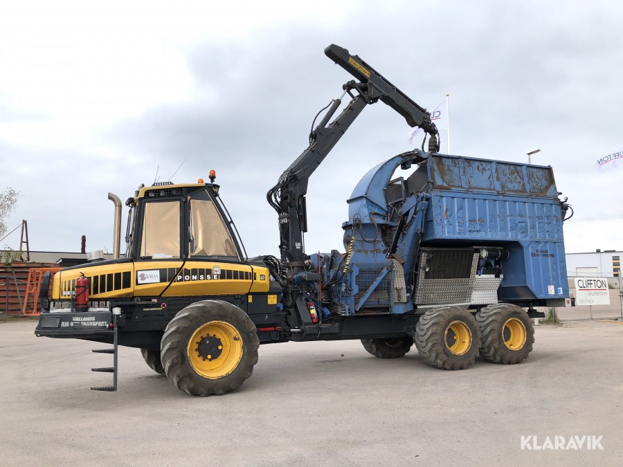 Skotare Ponsse Buffalo med flishugg Bruks 805CT 