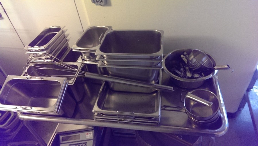 Rostfri köksutrustning Kantiner, Bleck , Vagn mm