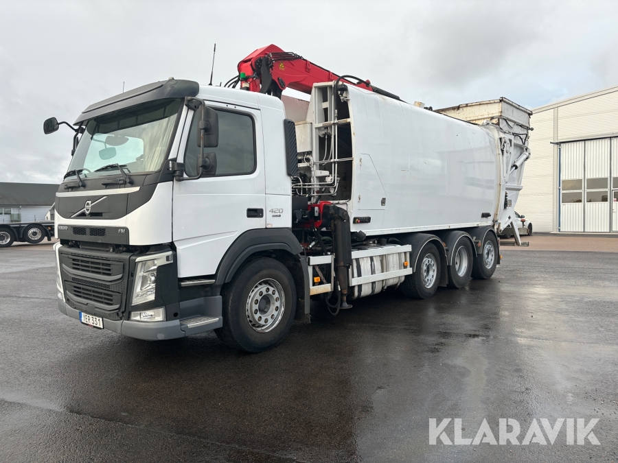 Sopbil med kran Volvo FM420