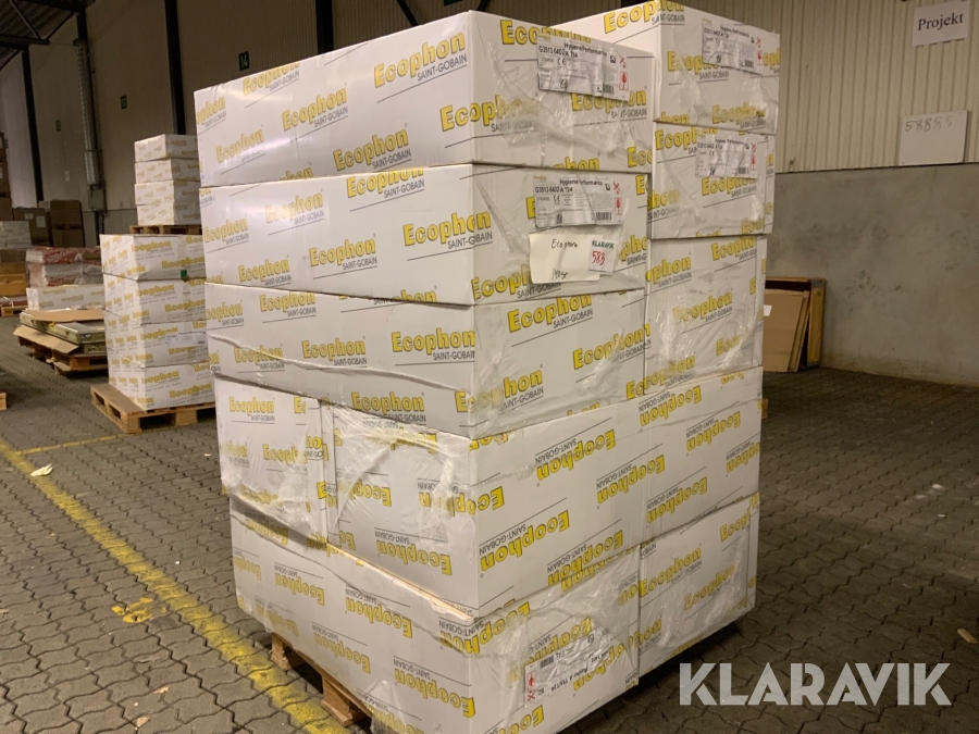 Ecophone Saint gobain Hygiene performance AT24, 1200x600  mm , ca 140 stycken white 500