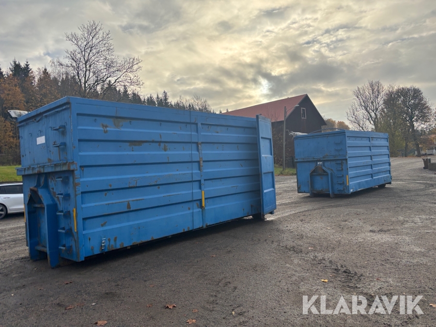Lastväxlarflak/Flisburkar 40 kubik 2st