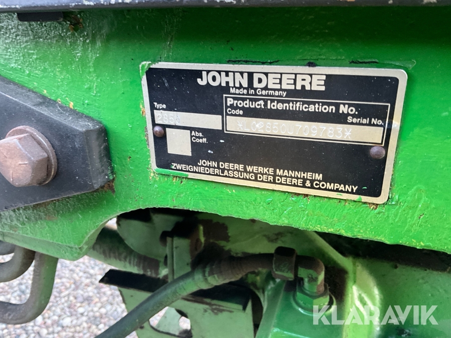 Traktor John Deere 2850 med lastare