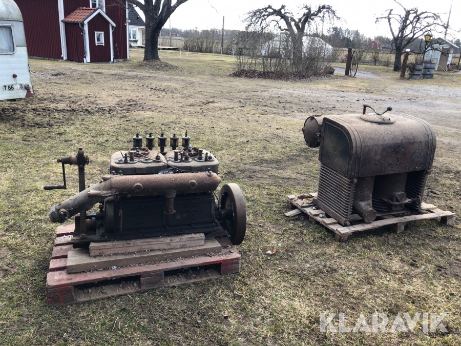 Gengas aggregat med tillhörande motor Bröder Wickström A.B Wasa