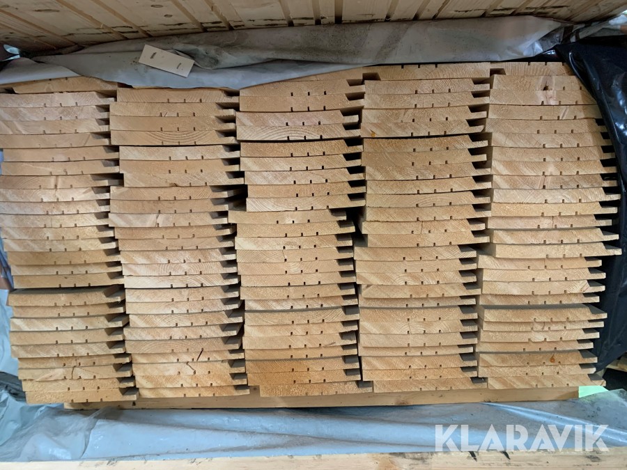 Varulager & överskott Härjedals Trä 22*195 Avslut P112 liggpanel Obehandlad