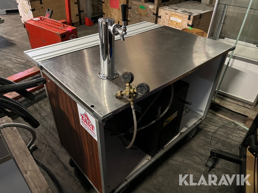 Öltapp med bänk på hjul