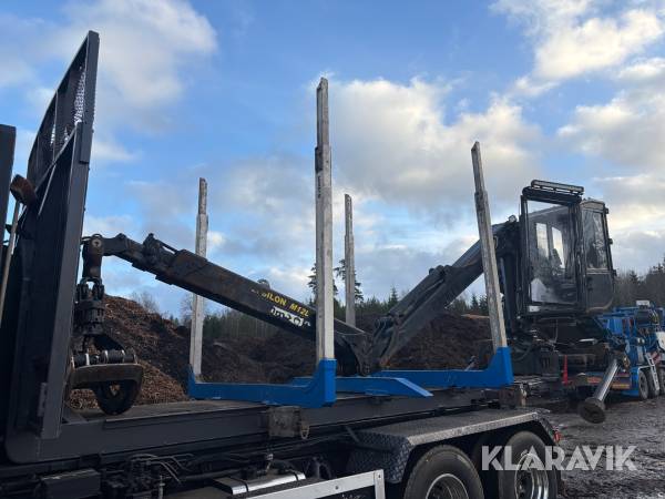 Lastväxlarflak Timmerrede med kran