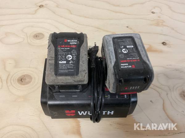 Batterier med laddstation Würth LI 18V/4 Ah Basic 2st