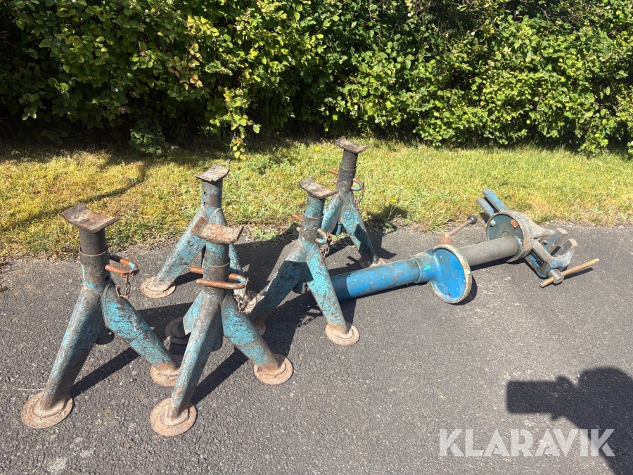 Pallbockar 5 st och verkstadsskruvstäd 1st Peddinghouse