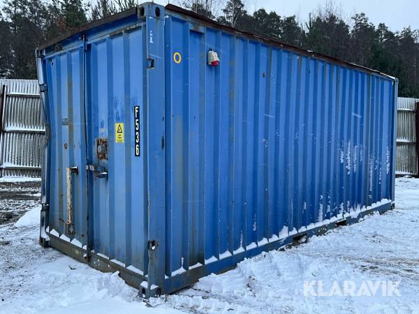 Container 20 fot med innehåll