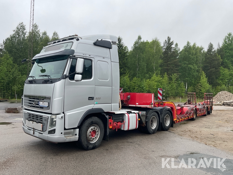 Lastbil Volvo FH16 600 med VM Trailer skogsjumbo