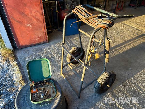 Gassvets AGA med pallställ för gasflaskor