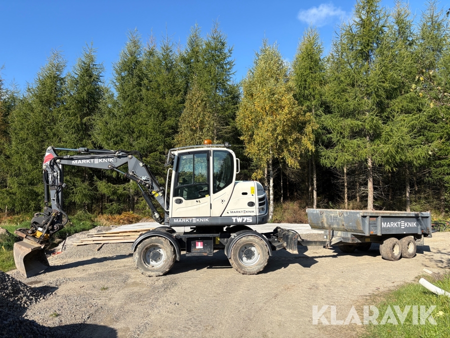 Hjulgrävare Terex TW75 med vagn