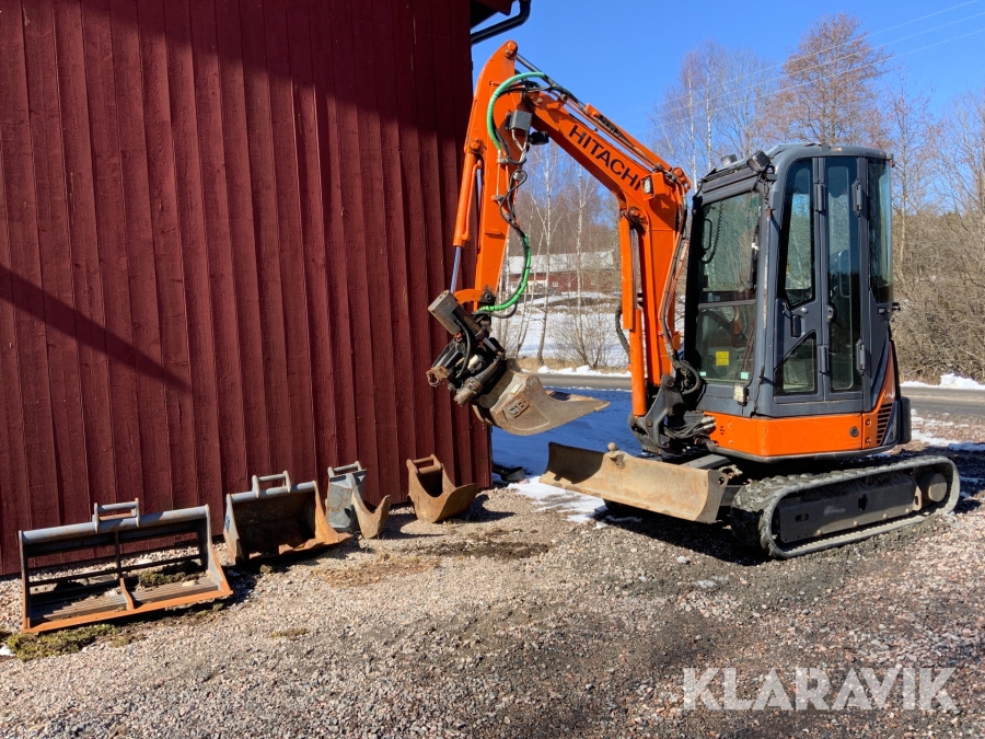 Grävmaskin Hitachi Zaxis ZX27U-2 tiltrotator + 5 redskap