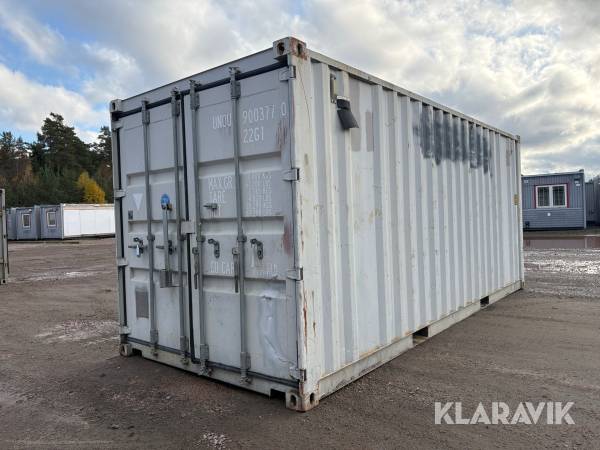 Sågcontainer Uniteam 20 FT med gjerdesåg och spånsug