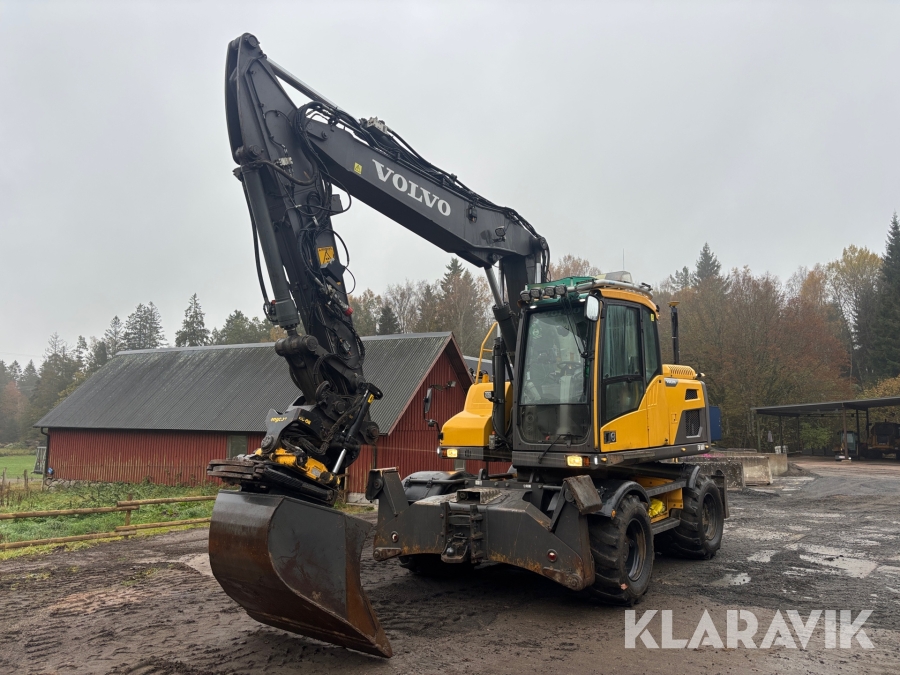 Grävmaskin Volvo EW160D med GPS